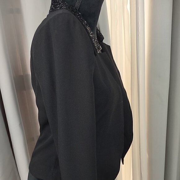 Jessica Howard Black 2 Pc Jacket and Pants, Petite Size 4 - Picture 5 of 16